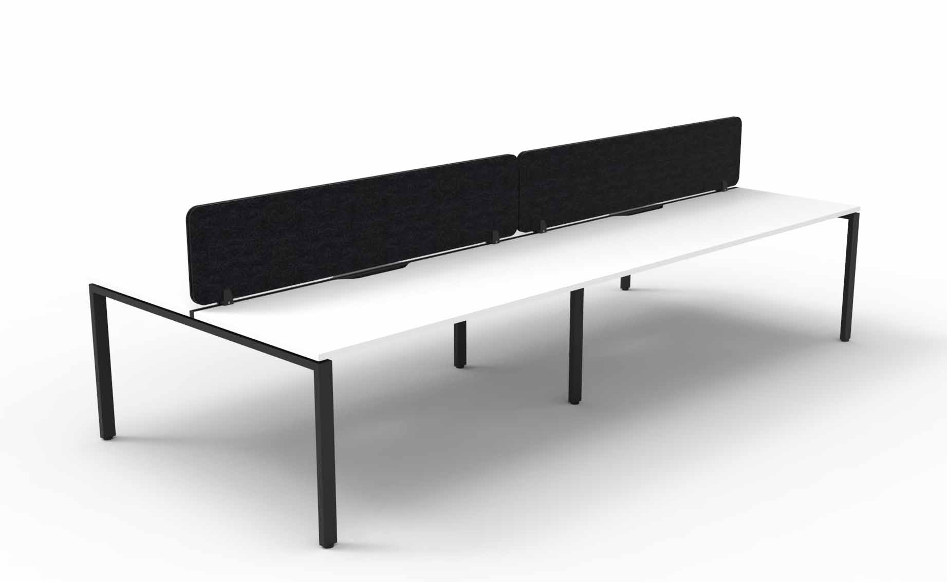 Profile 4 Person Double Sided Workstation - with Eco Screen